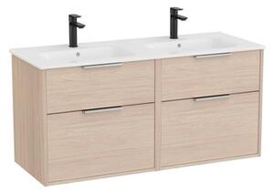 Koupelnová skříňka s dvojumyvadlem Roca Optica 120x58x45,5 cm světlý dub OPT1202ZJ