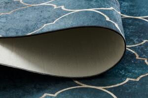 ANDRE mycí kobereček 1181 Marocká mřížka protiskluz modrý velikost 160x220 cm | krásné koberce cz