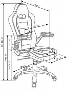 Herní židle LOTUS — umělá kůže, černá/šedá