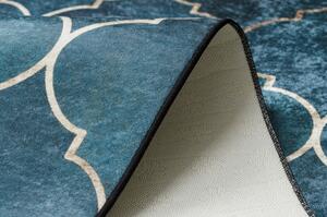 ANDRE mycí kobereček 1181 Marocká mřížka protiskluz modrý velikost 120x170 cm | krásné koberce cz