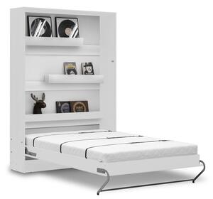 Vertikální sklápěcí postel 120x200 s volitelnou skříní - Bílý mat