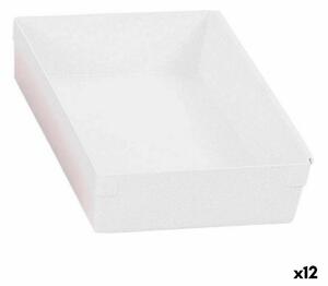 BigBuy Home Multifunkční box Modulovat Bílý 22,5 x 15,5 x 5,3 cm (12 kusů)
