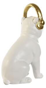 Dekorativní postava Home ESPRIT Bílý Černý Zlatá Pes 12 x 18 x 30 cm (2 kusů)
