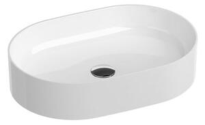 Umyvadlo na desku Ravak Ceramic Slim 55x37 cm bez otvoru pro baterii, bez přepadu XJX01155001