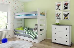 BabyBeds Dětská patrová postel MATI 180x80 Barevné provedení: Dub, Úložný prostor: Ne, bez úložného prostoru