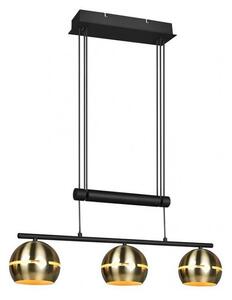 Trio - Lustr na lanku FLETCHER 3xE14/40W/230V mosaz