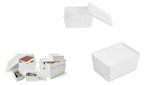 Stohovatelná organizační krabice Confortime s víkem 17,5 x 13 x 8,5 cm (12 kusů)