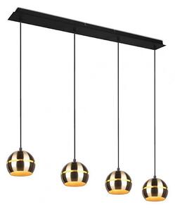 Trio - Lustr na lanku FLETCHER 4xE14/40W/230V mosaz