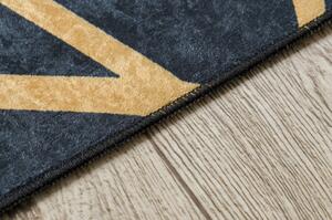 ANDRE mycí kobereček 1222 Mramor, geometrický protiskluz černo velikost 120x170 cm | krásné koberce cz