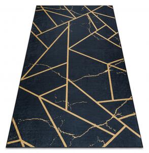 Dywany Luszczow Kusový koberec ANDRE pratelný 1222 Mramor, geometrický protiskluz, černo Rozměr koberce: 120 x 170 cm