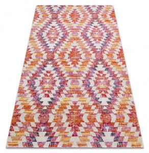 Makro Abra Moderní kusový koberec MUNDO D7951 outdoor geometrický 3D růžový béžový Rozměr: 80x250 cm