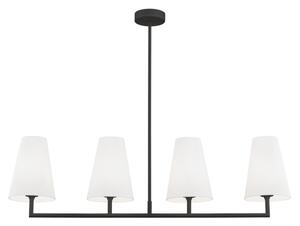 Argon 1831 - Lustr na tyči SAFIANO 4xE27/15W/230V černá