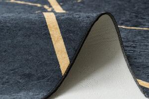 ANDRE mycí kobereček 1222 Mramor, geometrický protiskluz černo velikost 160x220 cm | krásné koberce cz