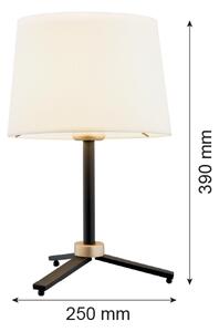 Argon 8319 - Stolní lampa CAVALINO 1xE27/15W/230V 39 cm krémová/černá