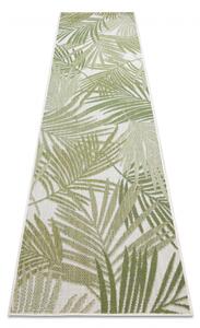 Dywany Luszczow Kusový koberec, běhoun SISAL SION palmové listy, tropický 2837 ecru / zelená Rozměr koberce: 60 x 250 cm