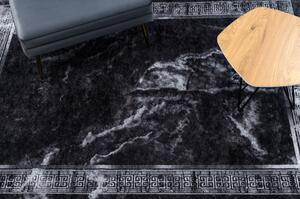 MIRO 51278.810 mycí kobereček Mramor, řecký protiskluz černý / bílá velikost 140x190 cm | krásné koberce cz
