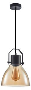ITALUX PND-22371-1-BK+AMB - Lustr na lanku DARLENA 1xE27/40W/230V černá/hnědá