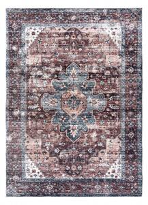 ANDRE mycí kobereček Ornament 1826 vintage protiskluz hnědá / modrý velikost 120x170 cm | krásné koberce cz