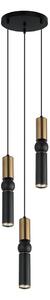 ITALUX PND-14290-3-BRO-BK - Lustr na lanku ISIDORA 3xGU10/25W/230V černá/bronz