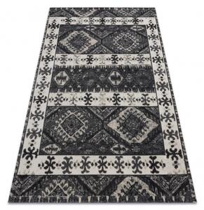 Makro Abra Moderní kusový koberec MUNDO E0651 outdoor geometrický béžový černý Rozměr: 80x150 cm