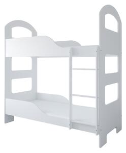 BabyBeds Dětská patrová postel HONZÍK 180x80 Barevné provedení: Bílá, Úložný prostor: Ne, bez úložného prostoru
