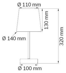 Wofi 832401060000 - Stolní lampa CESENA 1xE14/42W/230V bílá