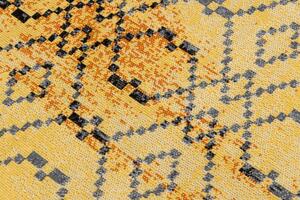 Makro Abra Moderní kusový koberec MUNDO D5751 outdoor pomerančový černý Rozměr: 80x150 cm