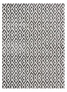 Makro Abra Moderní kusový koberec MUNDO E0621 outdoor geometrický béžový černý Rozměr: 200x290 cm