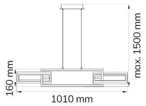 Wofi 6133.03.64.9000 - LED Stmívatelný lustr na lanku MURIEL LED/26W/230V