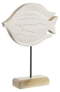 Dekorativní postava Home ESPRIT Bílý Přírodní Ryba Středomoří 18 x 5 x 24 cm