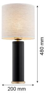 Argon 8316 - Stolní lampa RIVA 1xE27/15W/230V 48 cm černá