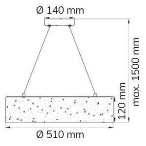Wofi 6370.01.70.7000 - LED Lustr na lanku LEIKA LED/21W/230V