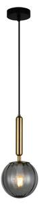 ITALUX PND-2324-1 BRO+SG - Lustr na lanku RAVENA 1xE27/5W/230V černá/mosaz