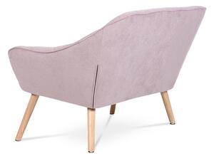 Relaxační sedačka YSTAD — masiv, látka růžová, nosnost 150 kg