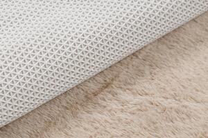 Makro Abra Moderní kusový koberec SHAPE 3105 Srdce protiskluzový vhodný k praní shaggy camel béžový Rozměr: 80x80 cm