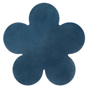 Makro Abra Moderní kusový koberec SHAPE 3106 Květina protiskluzový vhodný k praní shaggy modrý Rozměr: 80x80 cm