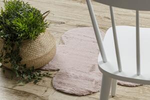 Makro Abra Moderní kusový koberec SHAPE 3106 Květina protiskluzový vhodný k praní shaggy růžový Rozměr: 80x80 cm