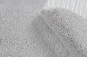 Makro Abra Moderní kusový koberec SHAPE 3105 Srdce protiskluzový vhodný k praní shaggy šedý Rozměr: 80x80 cm