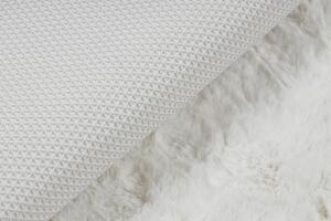 Makro Abra Moderní kusový koberec SHAPE 3105 Srdce protiskluzový vhodný k praní shaggy slonová kost Rozměr: 80x80 cm