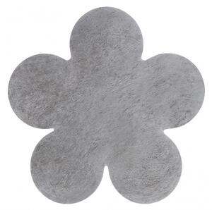 Makro Abra Moderní kusový koberec SHAPE 3106 Květina protiskluzový vhodný k praní shaggy šedý Rozměr: 80x80 cm