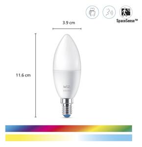 SADA 3xLED RGBW Stmívatelná žárovka C37 E14/4,9W/230V 2200-6500K CRI90 Wi-Fi-WiZ