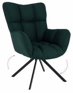 Designové otočné relaxační křeslo KOMODO — kov Zelená/černá