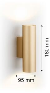 Argon 7178 - Nástěnné svítidlo MITOS PLUS 2xGU10/5W/230V zlatá