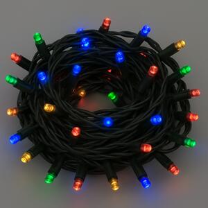 Venkovní LED vánoční řetěz PROFI, černý kabel, různobarevná, 10m, 100 LED