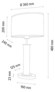 Spot-Light 7017400311537 - Stolní lampa MERCEDES 1xE27/40W/230V dub