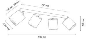 Spot-Light 2047401011553 - Bodové svítidlo BENITA 4xE27/25W/230V dub