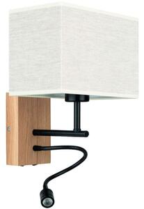 Spot-Light 57290974 - LED Flexibilní svítidlo BOHO 1xE27/25W + LED/1W/230V dub