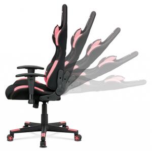 Herní židle na kolečkách ERACER F02 – černá/růžová