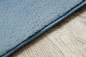 Makro Abra Kusový koberec jednobarevný Shaggy POSH protiskluzový pratelný modrý Rozměr: 50x80 cm