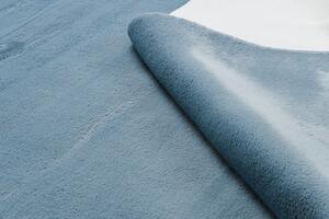 Makro Abra Kusový koberec jednobarevný Shaggy POSH protiskluzový pratelný modrý Rozměr: 120x160 cm